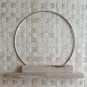 DIY Aufsteller Holzständer Holzklötzchen mit Loop Ring 20 cm